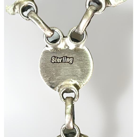 Native American NAVAJO Sterling Silver MOJAVE TURQUOISE Lariat Necklace 26"- NEW - Picture 10 of 16